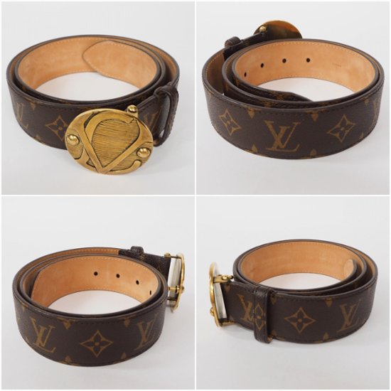 【中古】【非常に良い】 LOUIS VUITTON ルイヴィトン モノグラム サンチュール1904 ベルト M9671W画像