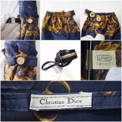 【中古】【良い】 Christian Dior クリスチャンディオール 折りたたみ傘 雨傘 日傘 カバー付き画像