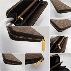 【中古】【良い】 LOUIS VUITTON ルイヴィトン ダミエ エベヌ ジッピーウォレット 財布 長財布 N60015画像