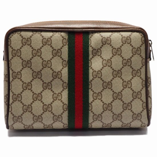 【中古】【良い】OLDGUCCI オールドグッチ GUCCIPARFUMS グッチパフューム シェリーライン クラッチバッグ コスメポーチ 化粧ポーチ 1972年 70'S 画像