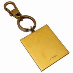 【中古】【ほぼ新品】 GUCCI グッチ キーホルダー キーリング バッグチャーム アンティークラベル ヴィンテージデザイン画像