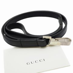 【中古】【良い】 GUCCI グッチ ペット用リード ドッグストラップ 小型犬 中型犬 レザー ブラックの画像