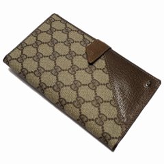 【中古】【良い】 OLDGUCCI オールドグッチ ヴィンテージグッチ GGキャンバス 長財布 三つ折り ブラウンの画像