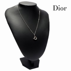 【中古】【良い】 Christian Dior クリスチャンディオール ラインストーン ネックレス ペンダントの画像