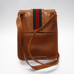 【中古】【良い】 OLDGUCCI オールドグッチ ヴィンテージグッチ ショルダーバッグ シェリーライン ブラウン 1970年代画像