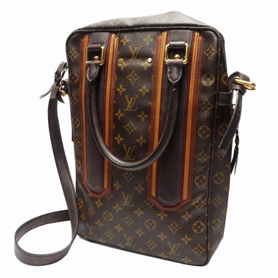 【中古】【良い】 LOUIS VUITTON ルイヴィトン モノグラムベキア ポルトドキュマン ヴェルティカル ショルダーバッグ 2way M95529画像