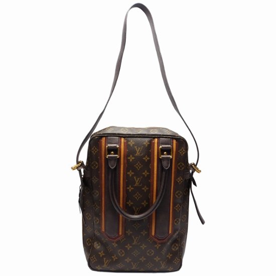 【中古】【良い】 LOUIS VUITTON ルイヴィトン モノグラムベキア ポルトドキュマン ヴェルティカル ショルダーバッグ 2way M95529画像