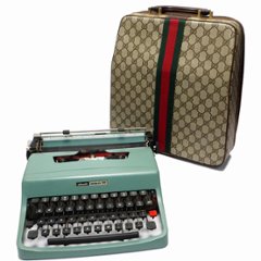 【中古】【良い】 OLDGUCCI オールドグッチ ヴィンテージグッチ オリベッティ レッテラ32 タイプライター トランクケース 1970年代の画像